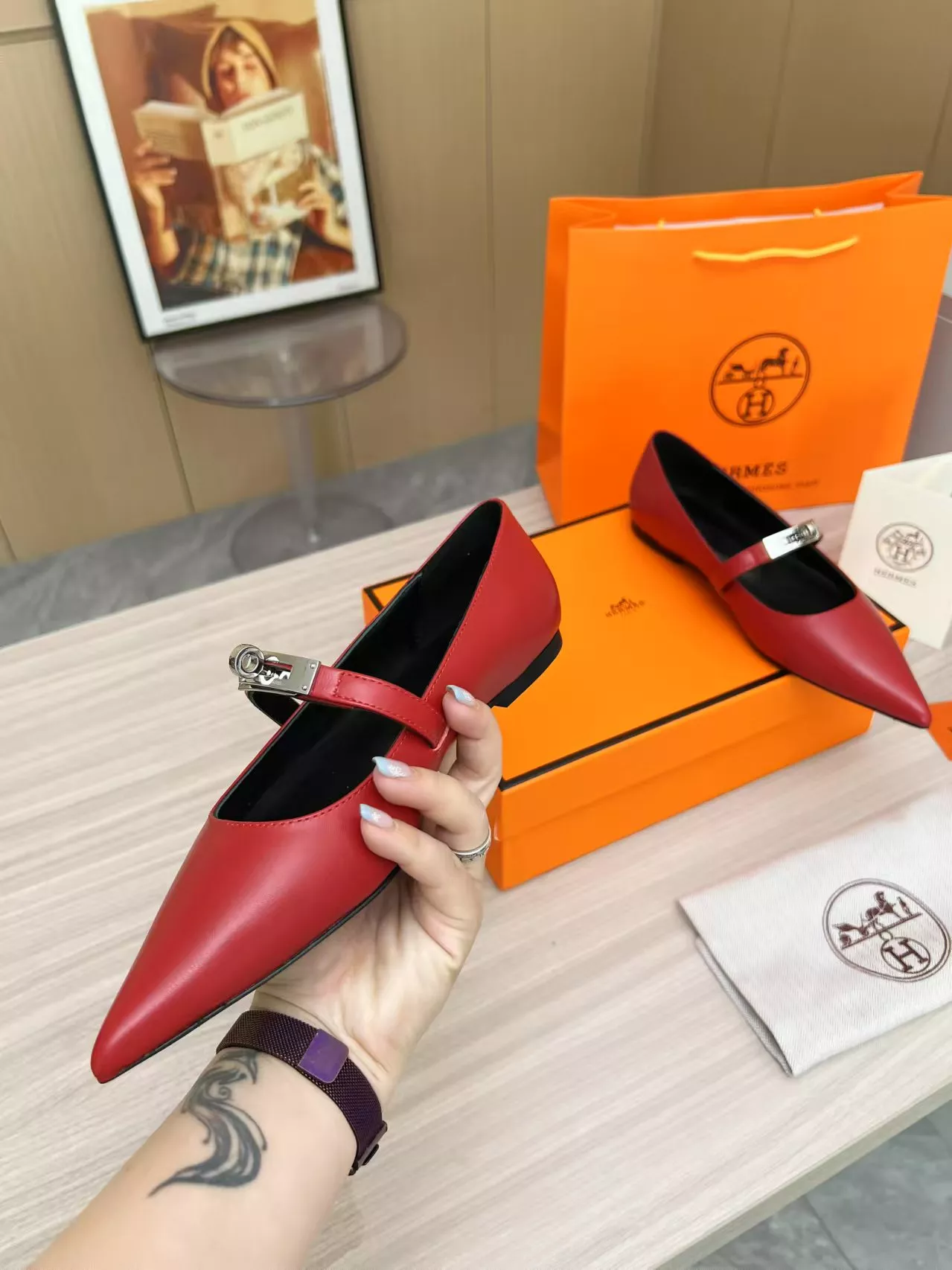 hermes flat chaussures pour femme s_12a30ba4